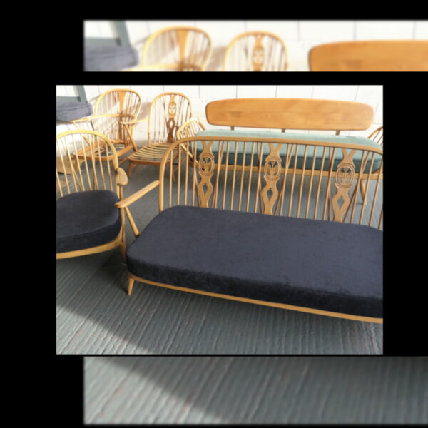 This 203 3 seater mattress in Ross Fabrics, Pimlico Navy going to Ipswich.